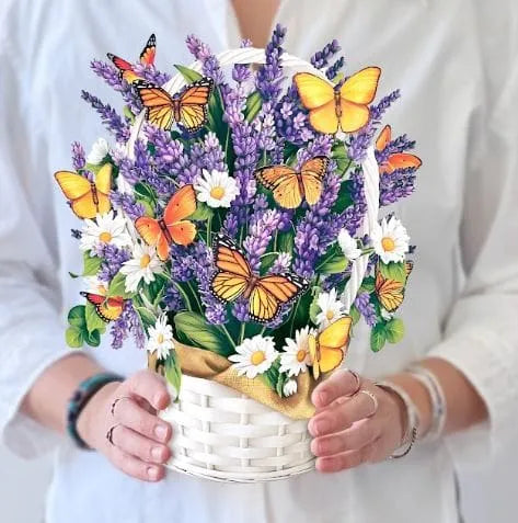 Popup Card - Lavender and Butterflies