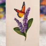Popup Card - Lavender and Butterflies