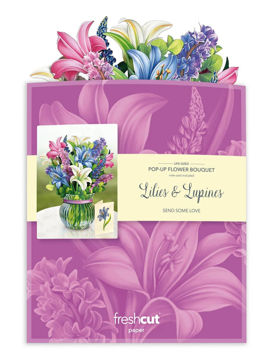Popup Card - Lilies & Lupines