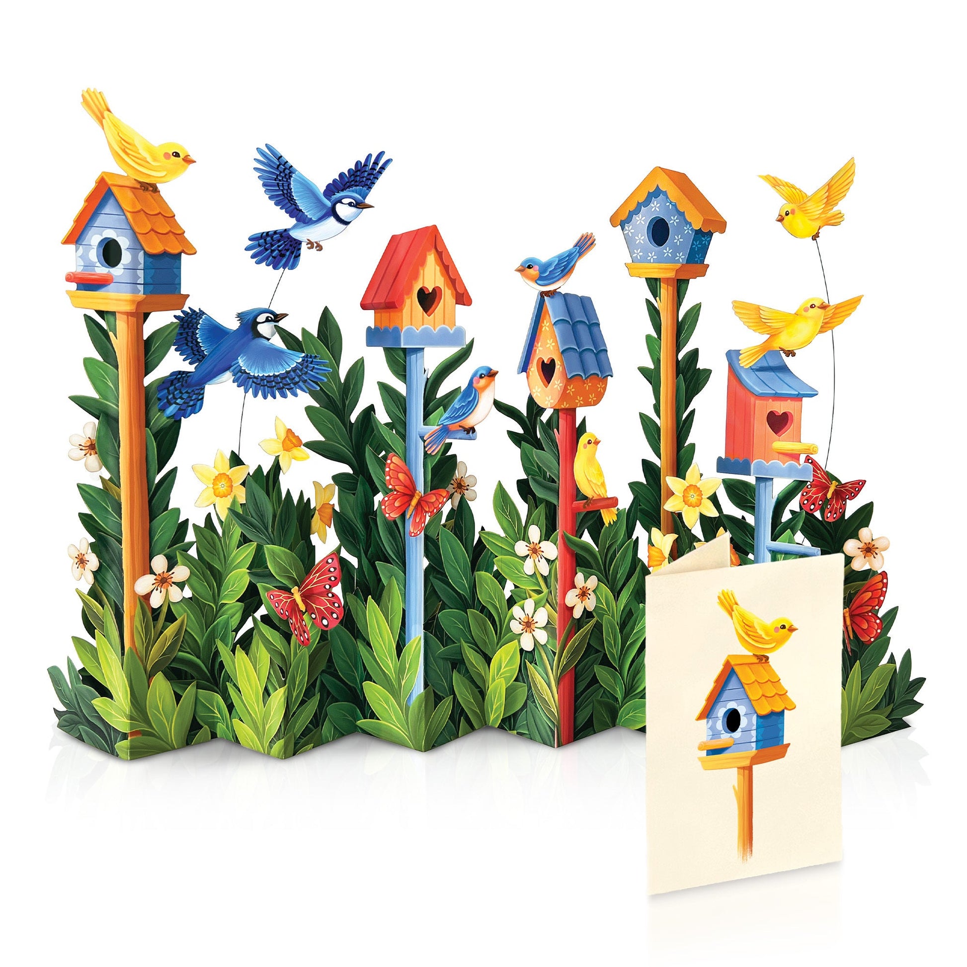Pop Up Card - Birdhouse Garden - Joshua & Company