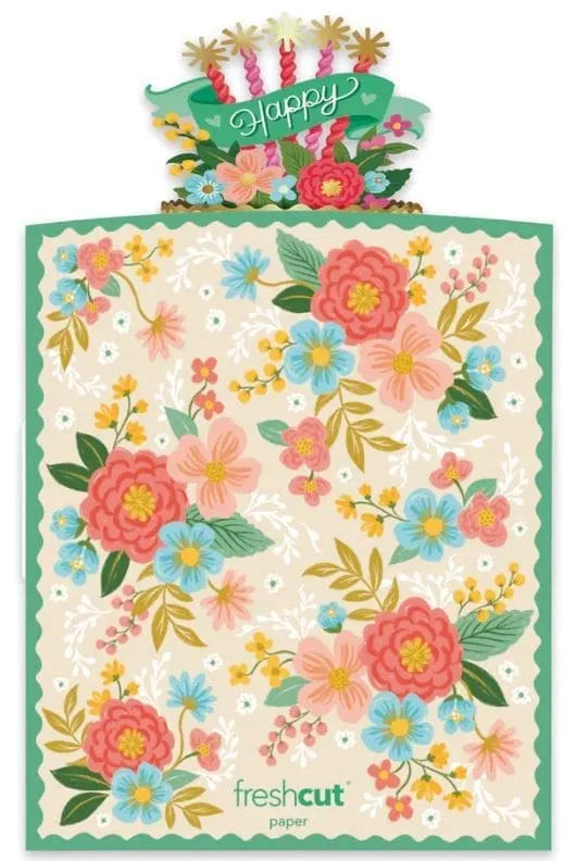 Popup Card - Blooming Birthday Cake
