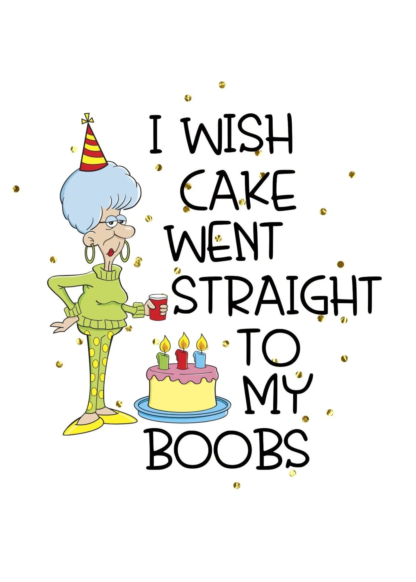 Birthday Card - Straight to my Boobs