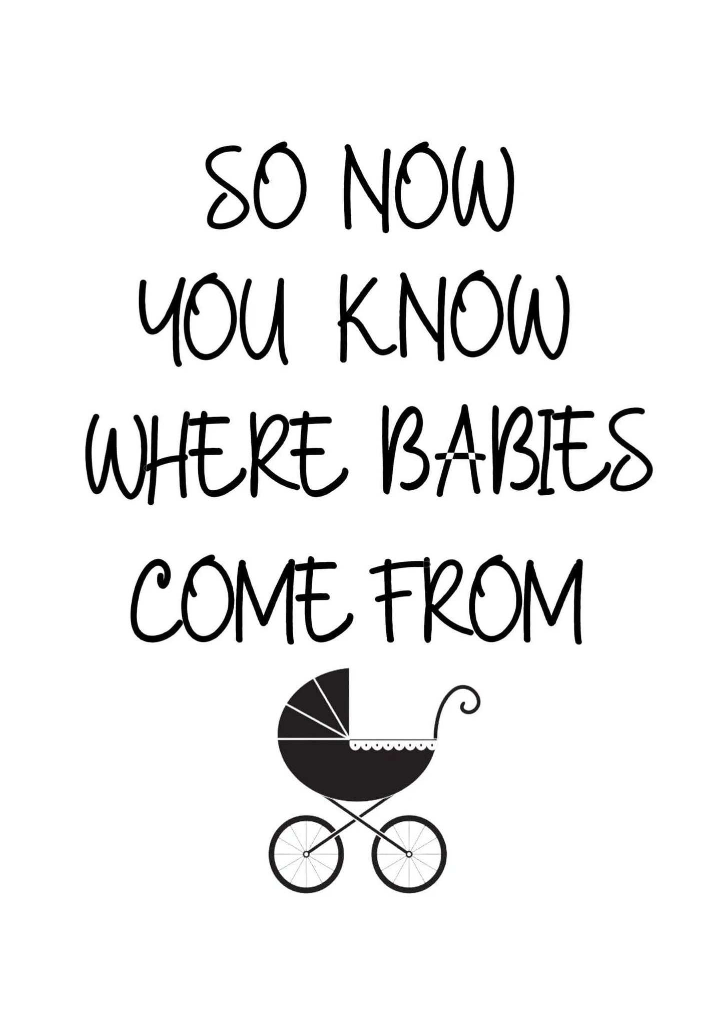 Newborn Card - So Now You Know