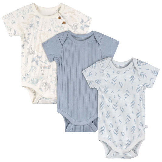 Short Sleeve Bodysuits - 3pk - 3-6M