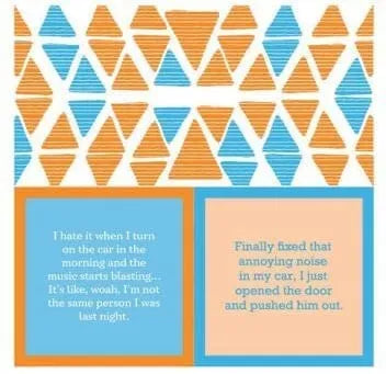 Humorous Reversible Cocktail Napkin Same Person