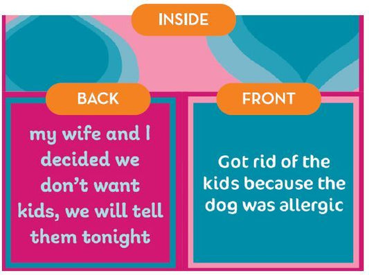 Humorous Reversible Cocktail Napkin- Allergic