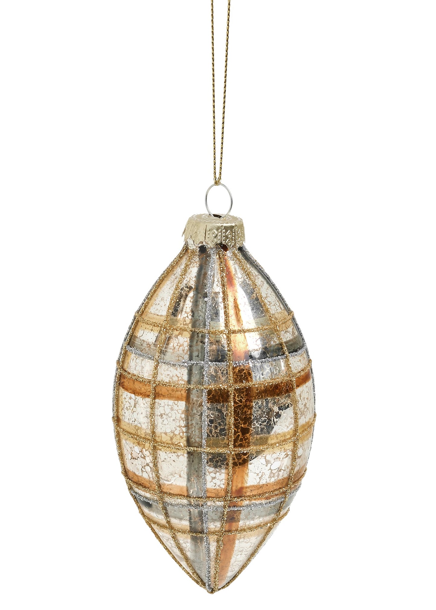 Check Glass Finial Ornament