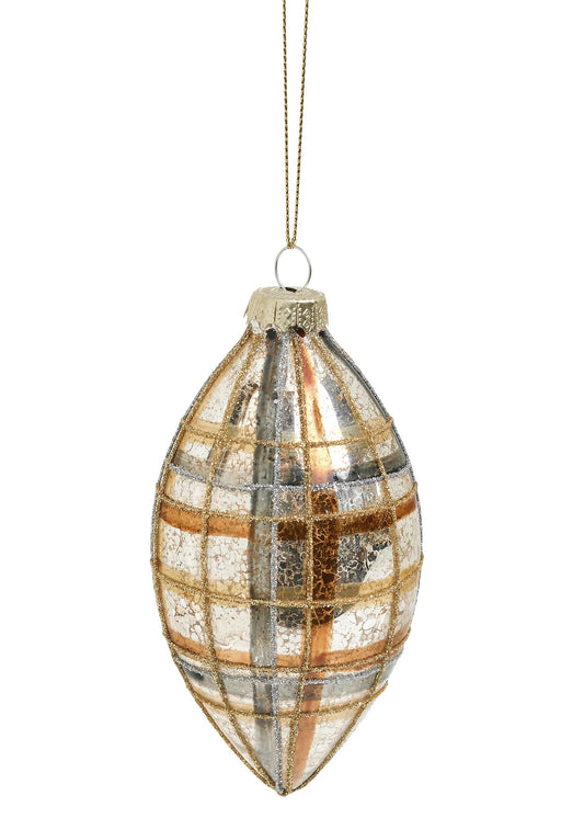Check Glass Finial Ornament