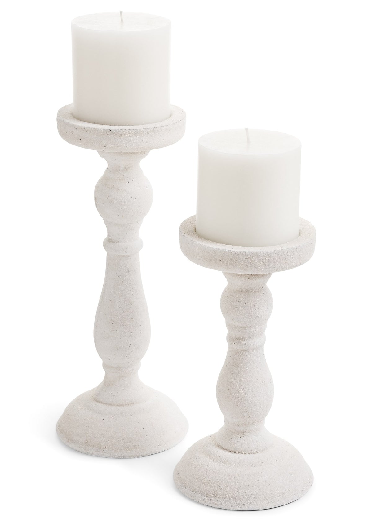 Textured Ecru Candle Holder- Assorted Sizes