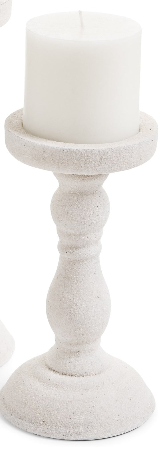 Textured Ecru Candle Holder- Assorted Sizes