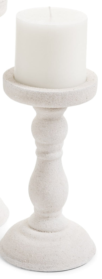 Textured Ecru Candle Holder- Assorted Sizes