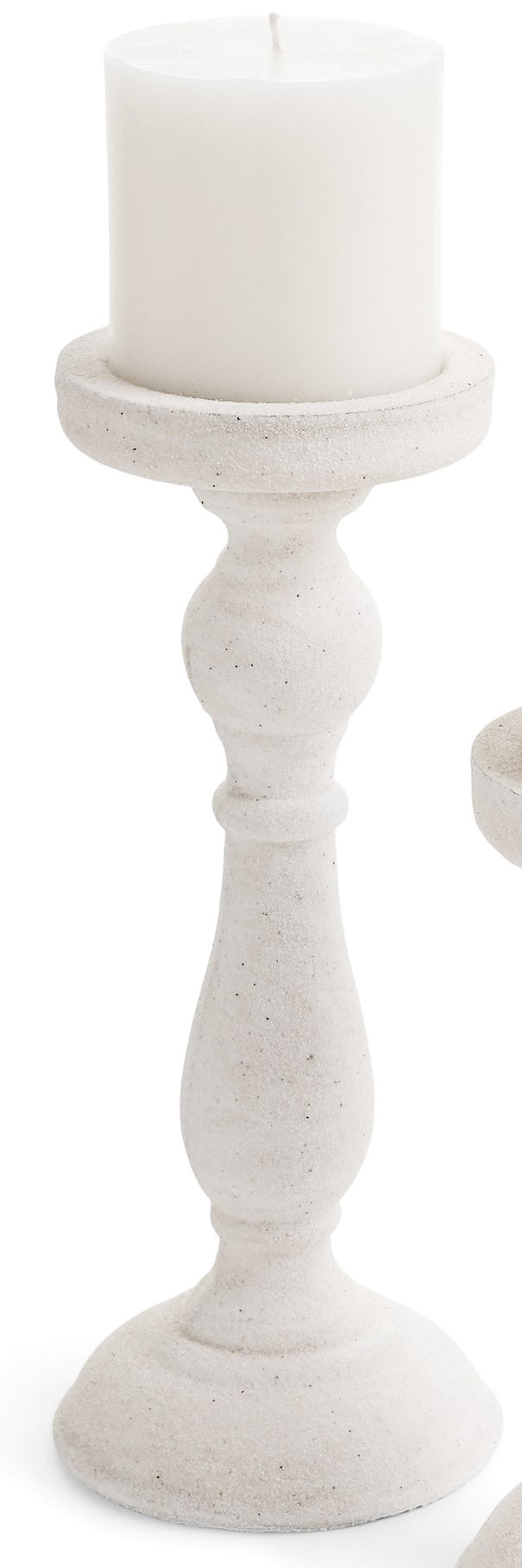 Textured Ecru Candle Holder- Assorted Sizes