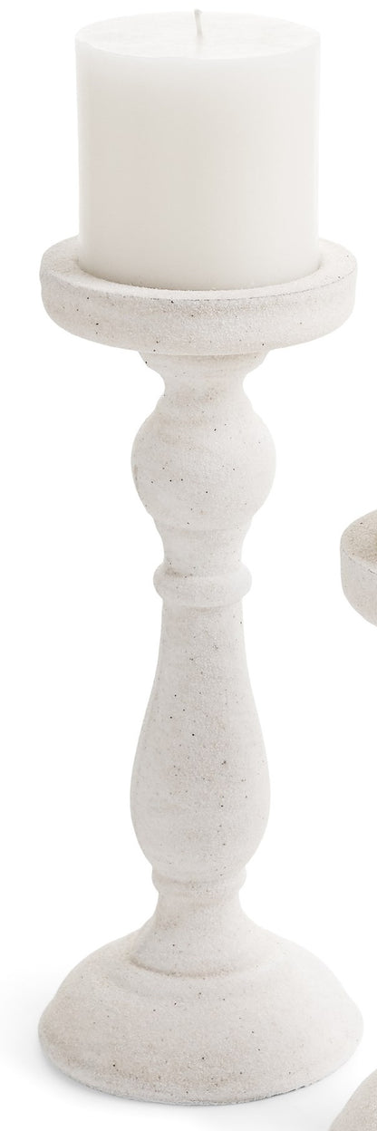 Textured Ecru Candle Holder- Assorted Sizes