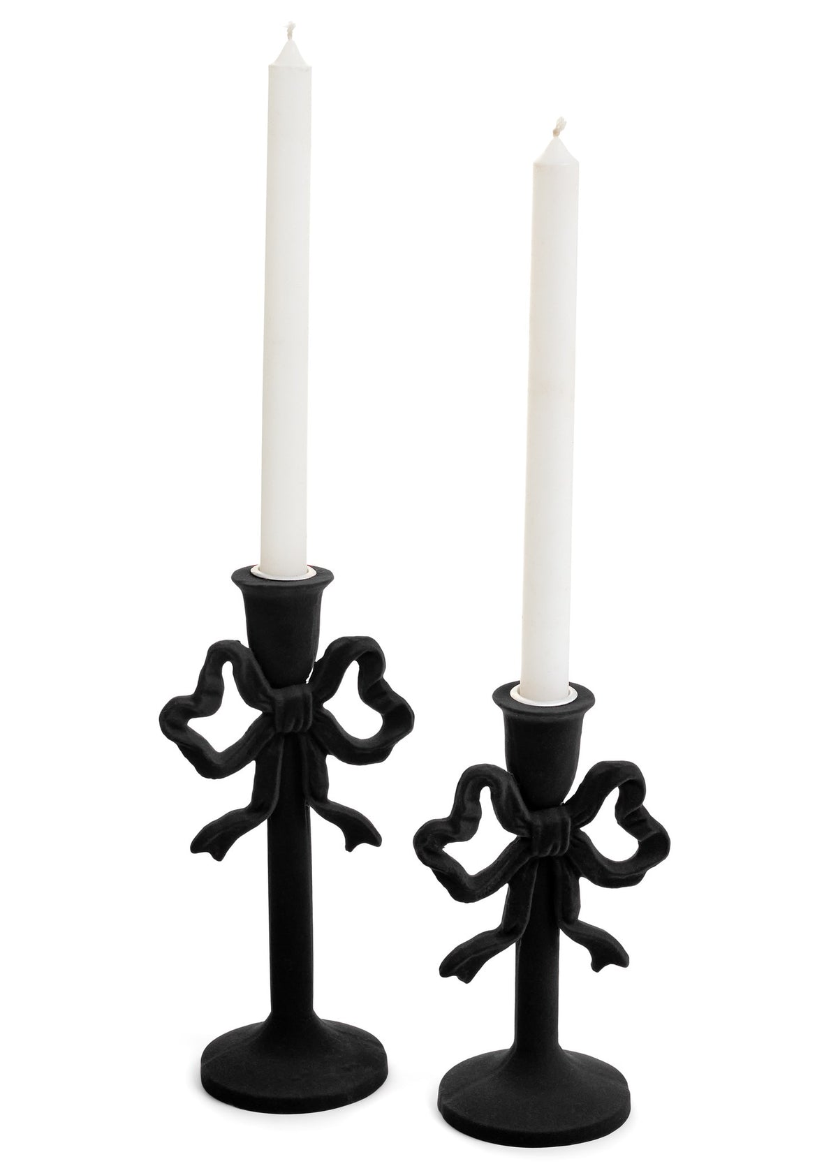 Velvet Resin Bow Candle Holder- Assorted Sizes