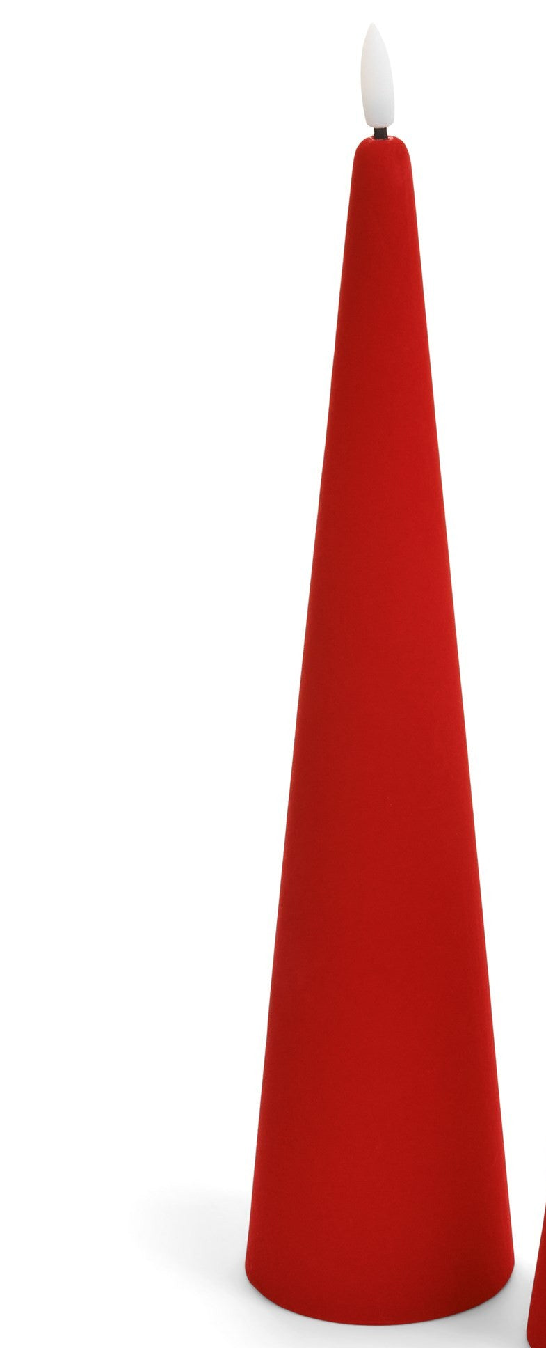 Cone Candle LED Velvet Red