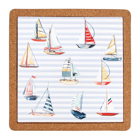 Sailboat Stripes Trivet