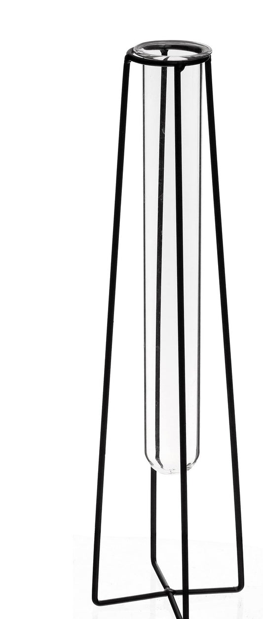 Iron and Glass Vase - Tall - Joshua & Company