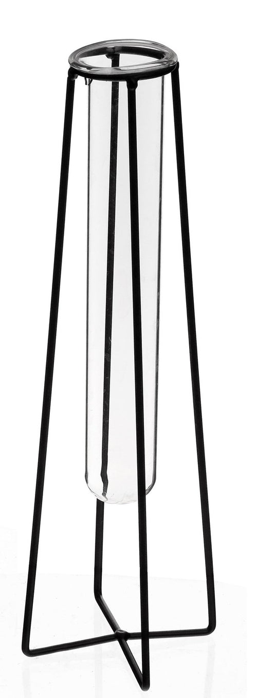 Iron and Glass Vase - Short