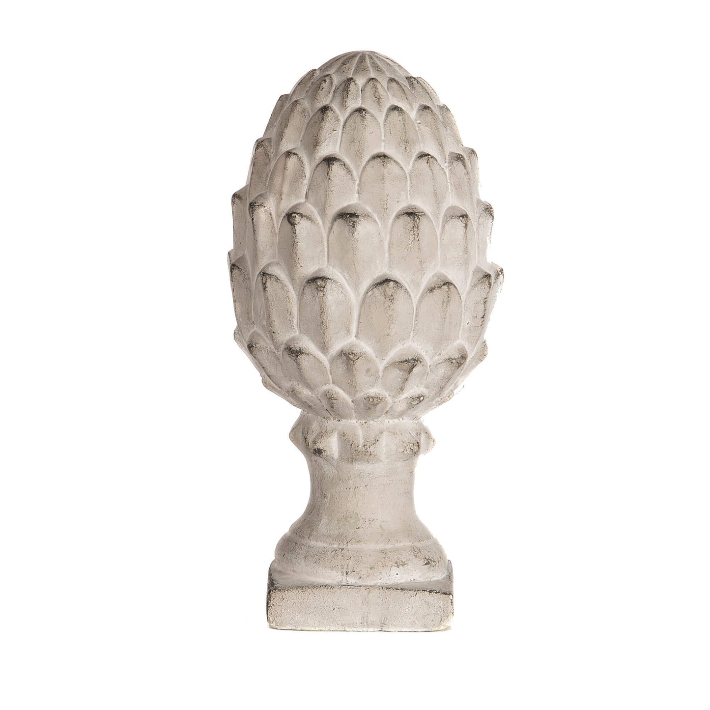 Cement Artichoke with Square Base - Large **Store pick-up Only**