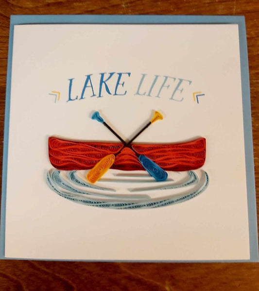 Lake Life Canoe Quilling Paper Art