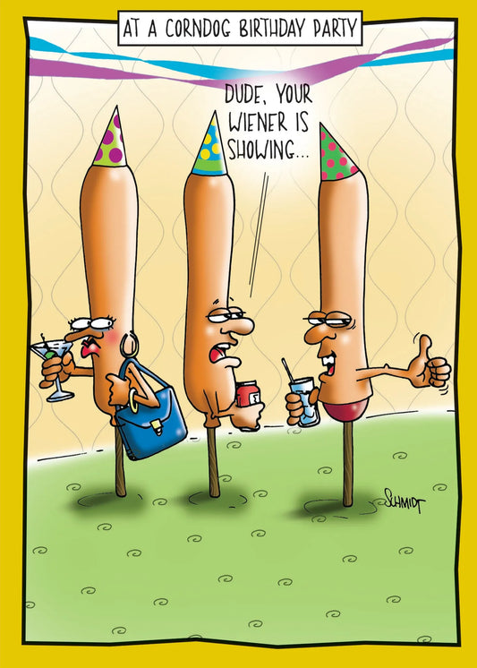 Birthday Card - Corndog Birthday Party