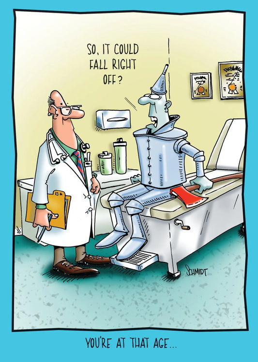 Birthday Card - Tin Man Worried