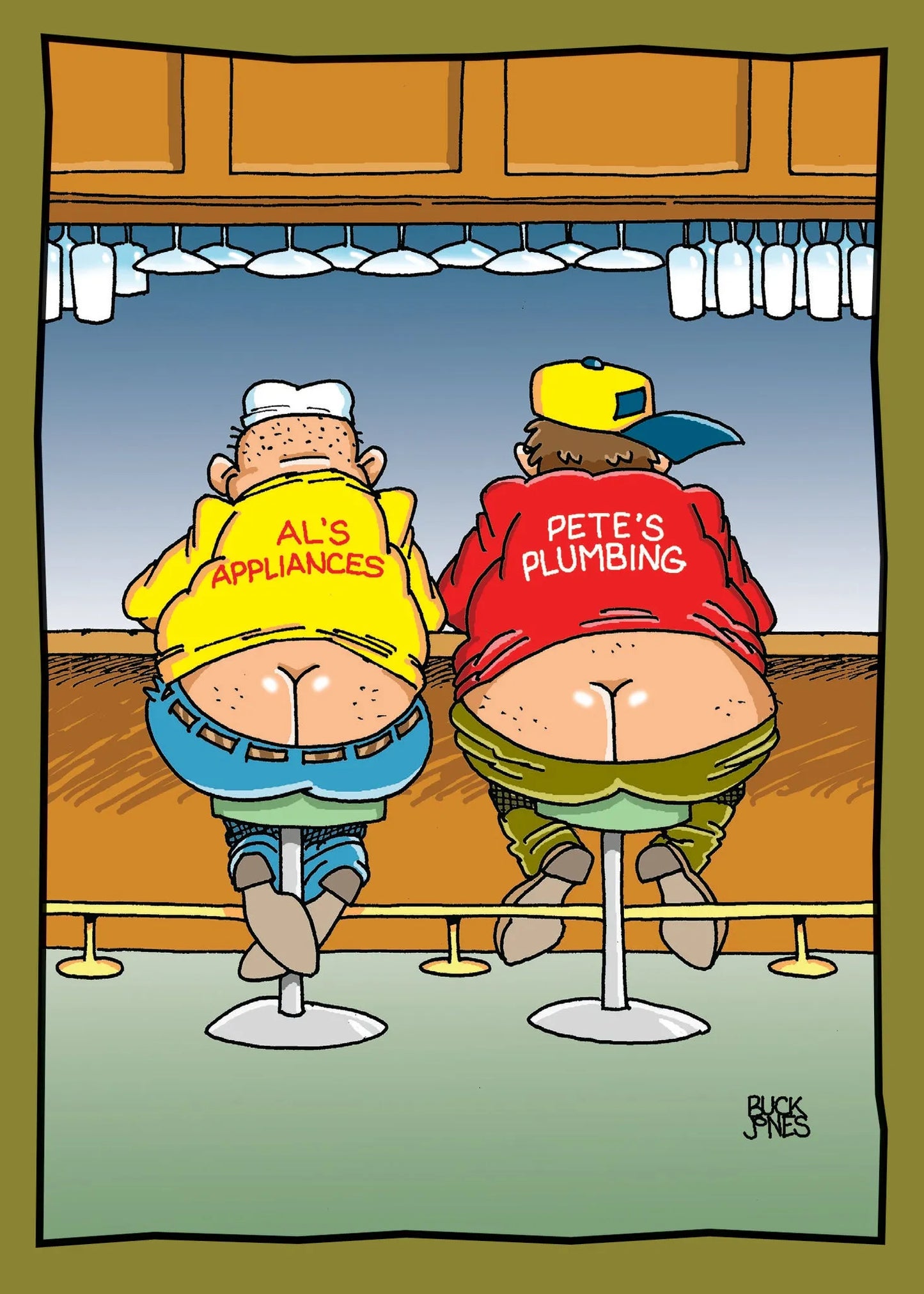 Birthday Card - Butt Cracks Showing