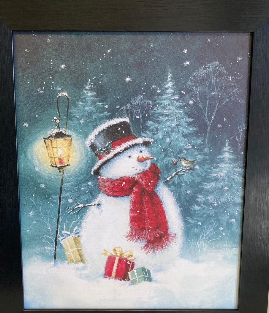 Snowman with Lightpost Print *Store Pick Up Only