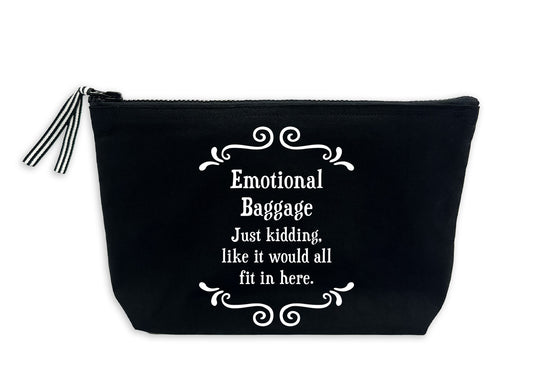 Scrunchy Face Lined Pouch - Emotional Baggage