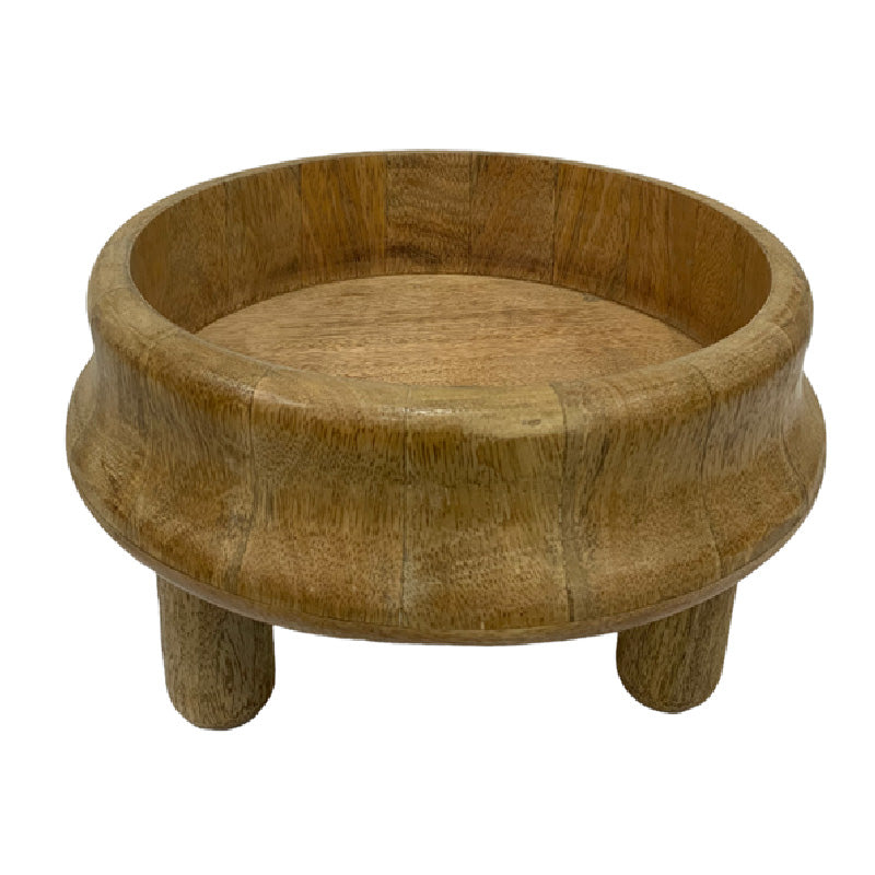 Wooden Bowl with Feet