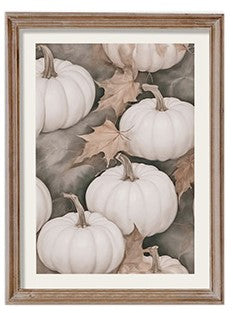 Four White Pumpkins Print