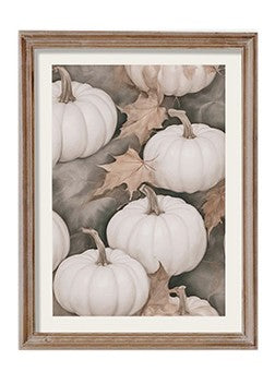 Four White Pumpkins Print