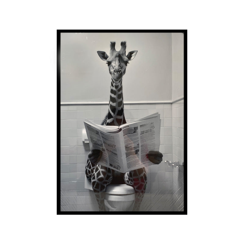 Giraffe Reading Newspaper - Joshua & Company