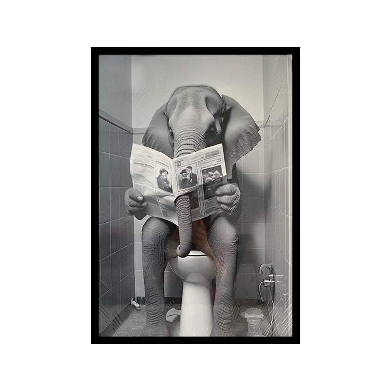 Elephant Reading Newspaper