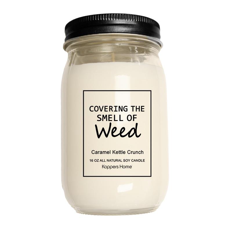 'Covering the Smell of Weed' Soy Candle - Carmel Kettle Crunch - Joshua & Company
