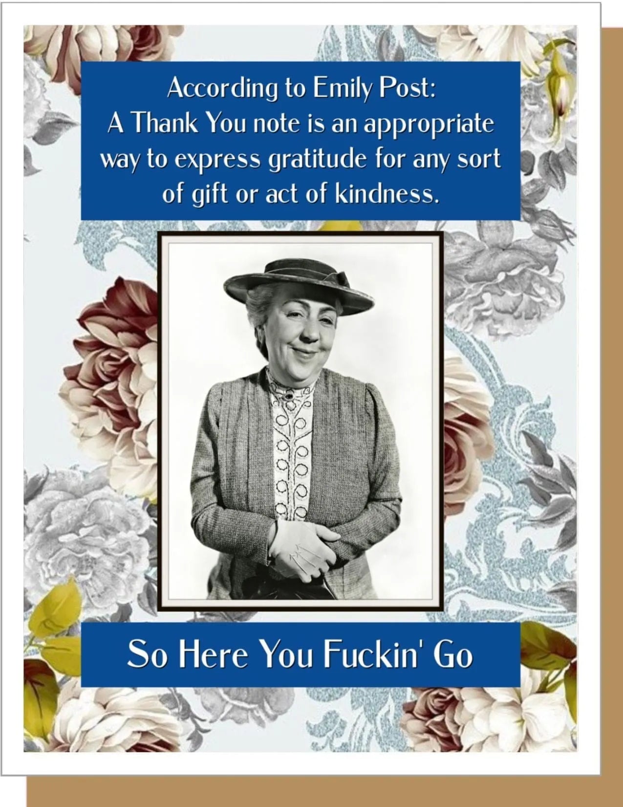 According to Emily Post - Thank You Card