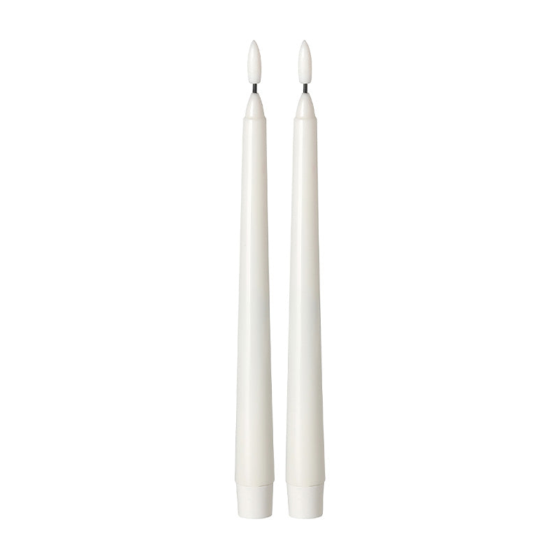 White LED Taper Candle 11" (Set of 2)