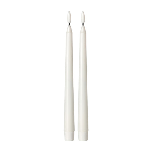 White LED Taper Candle 11" (Set of 2)