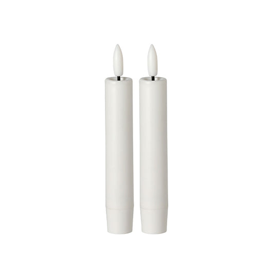 White LED Dinner Candle 6" (Set of 2)