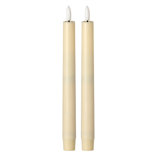 Cream LED Dinner Candle 10" (Set of 2)