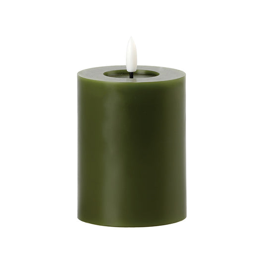 Moss Green LED Candle 3x4
