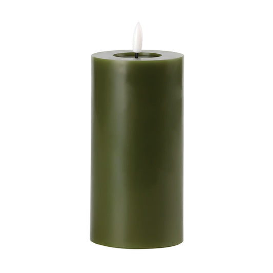 Moss Green LED Candle 3x6