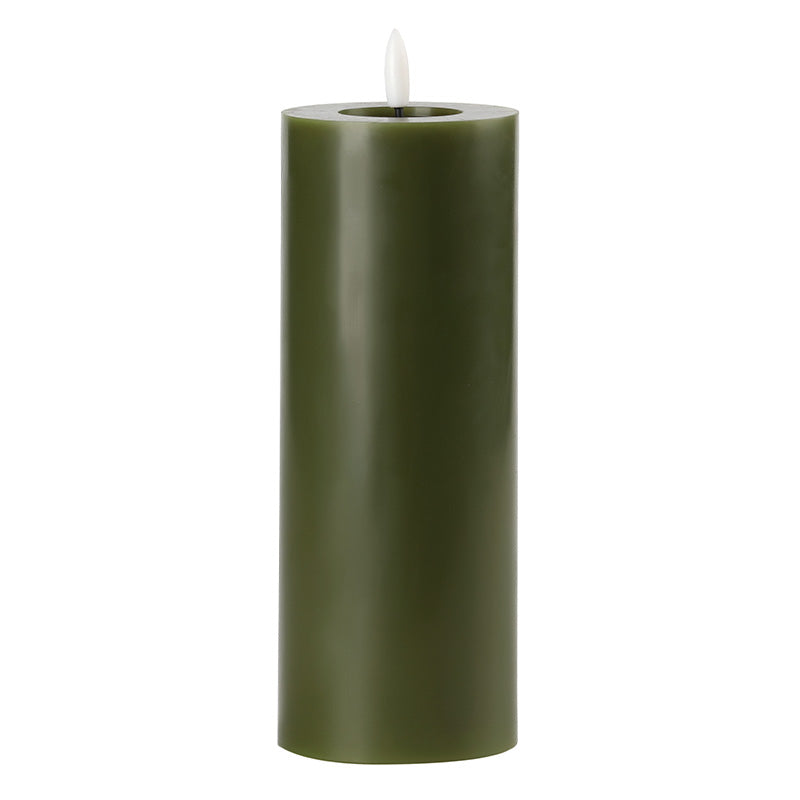 Moss Green LED Candle 3x8