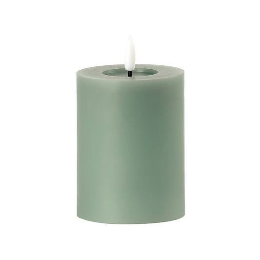 Sage Green LED Flameless Candle 3x4"
