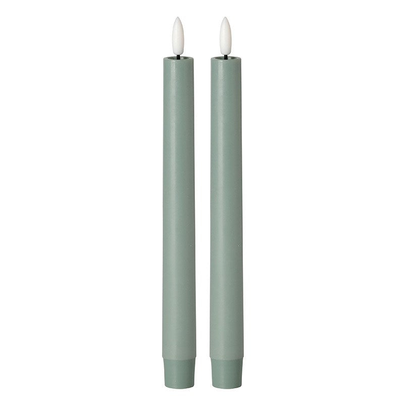 Sage Green LED Flameless Dinner Candle 10" - Joshua & Company