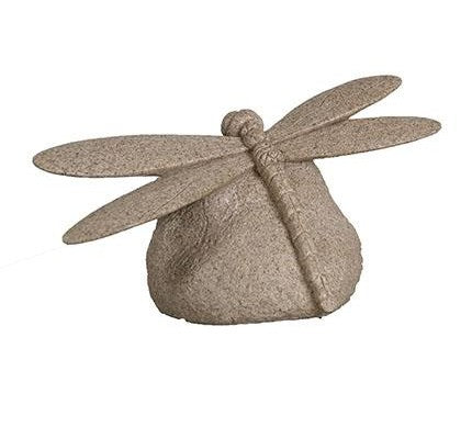 Dragonfly on Rock Decor