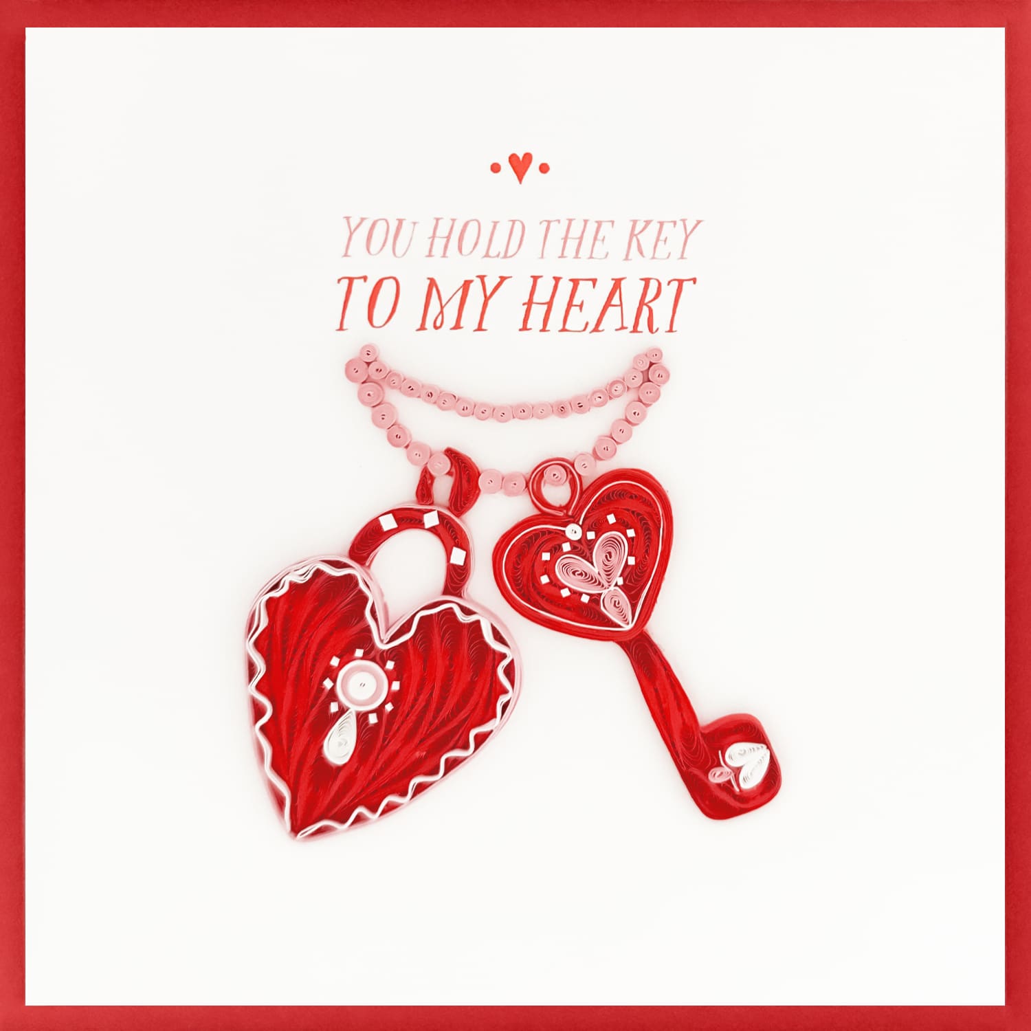 Quilling Card - Lock and Key - Joshua & Company