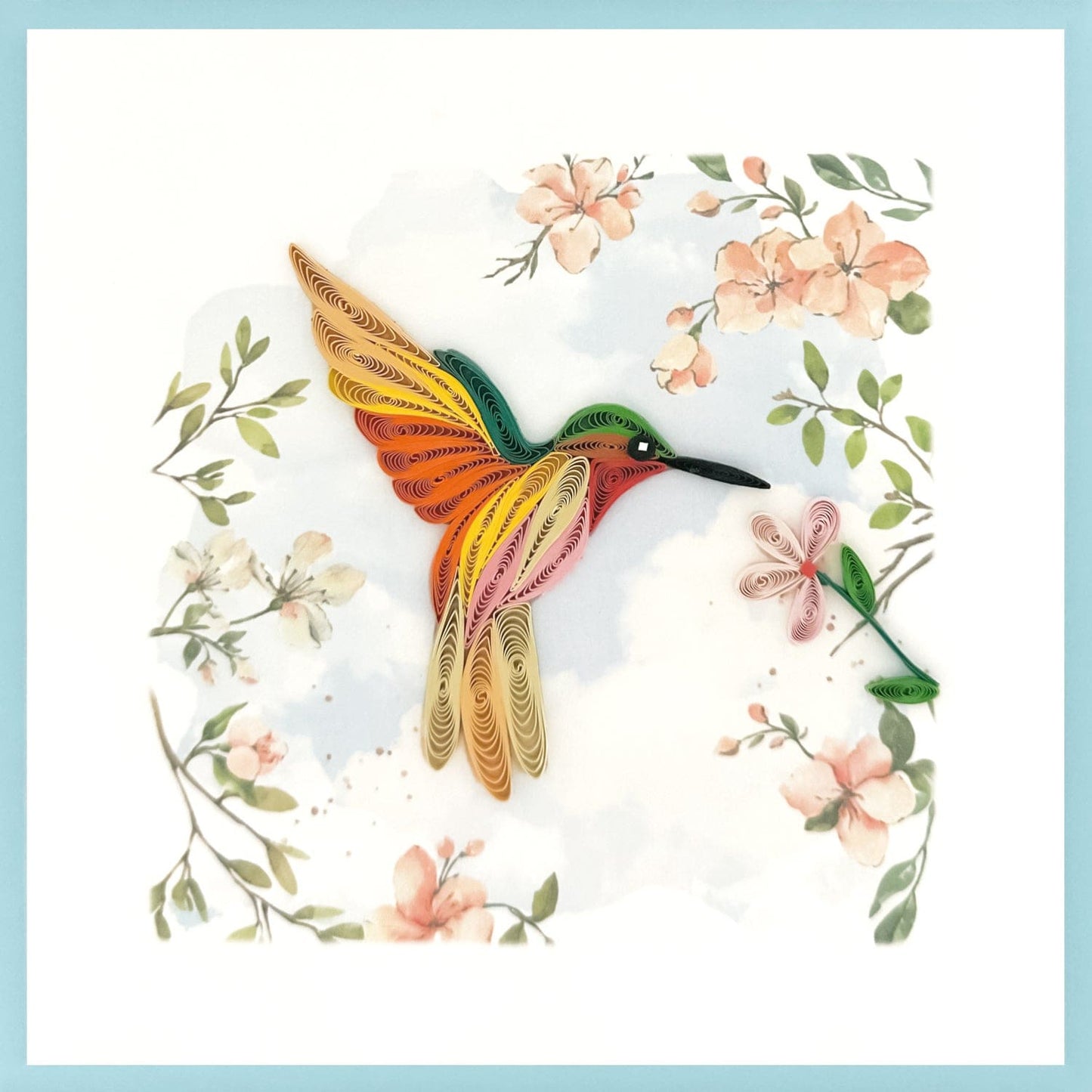 Quilling Card - Hummingbird Blossoms - Joshua & Company