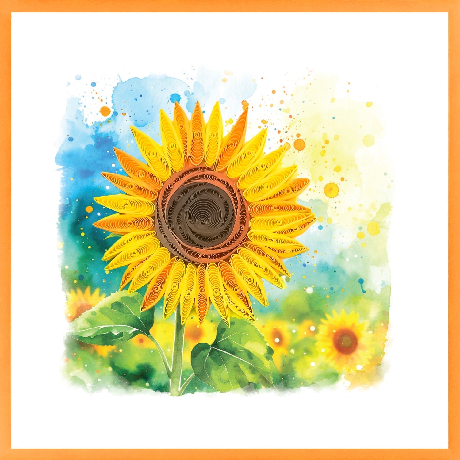 Quilling Card - Sunflower Field - Joshua & Company