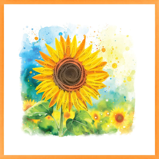 Quilling Card - Sunflower Field - Joshua & Company